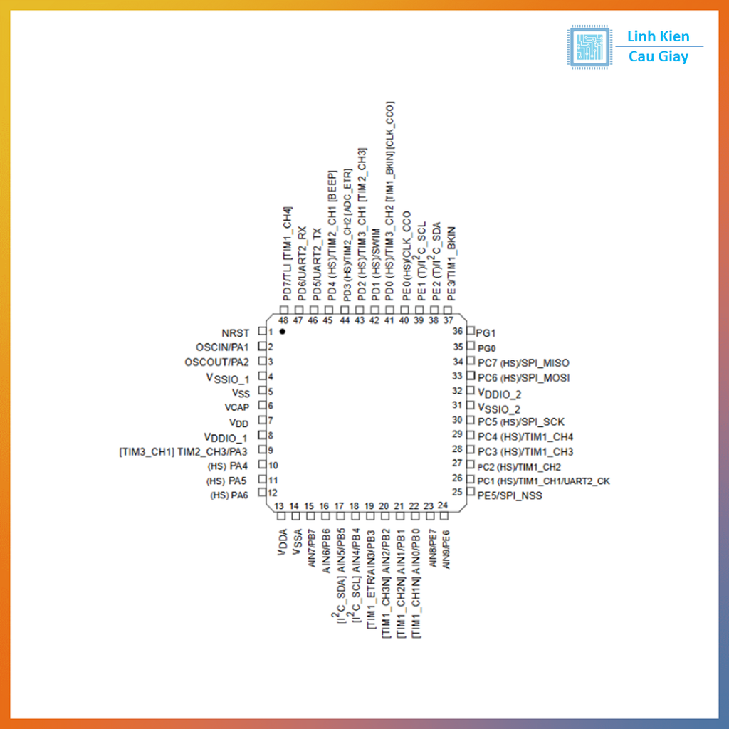 STM8S105C6T6 QFP48