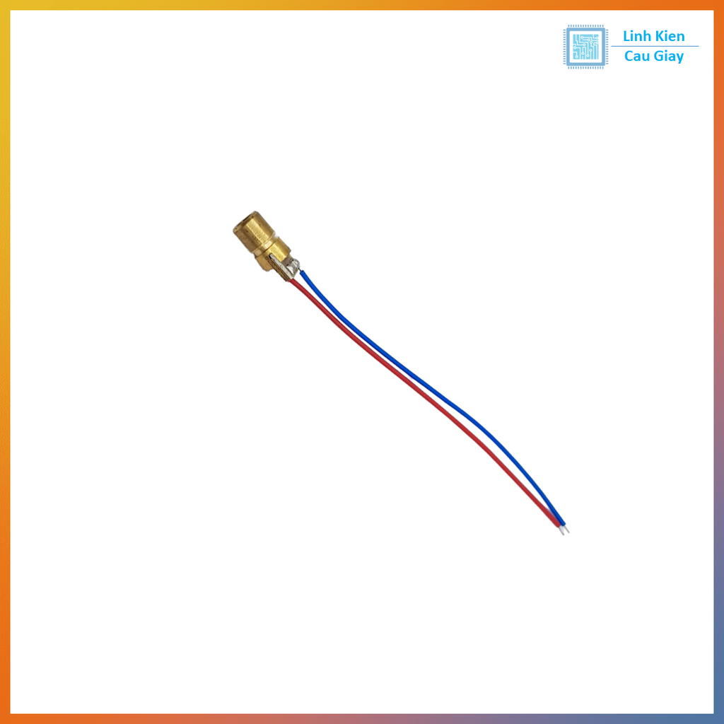 Đầu Phát laser 3V 6mm Sáng đỏ Hội tụ