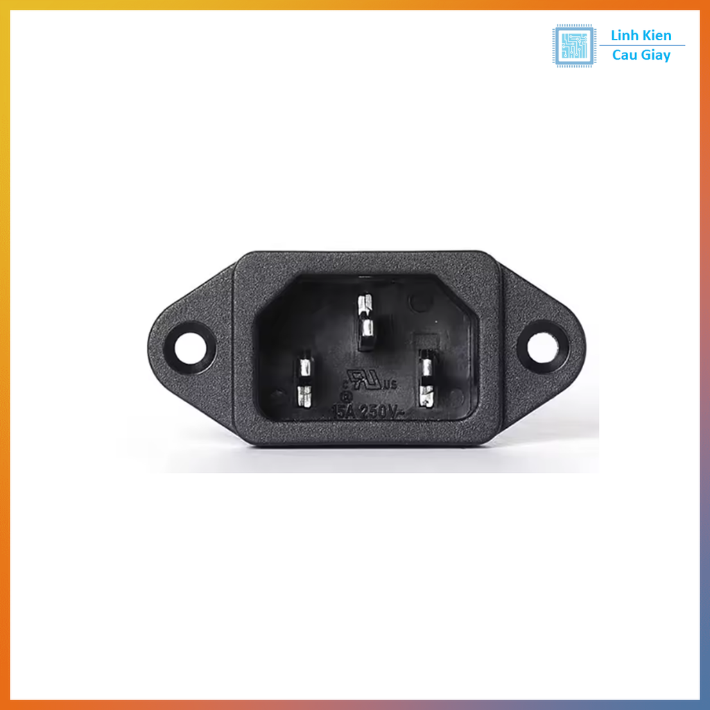 Ổ cắm nguồn AC-14 3 chân 250V 10A