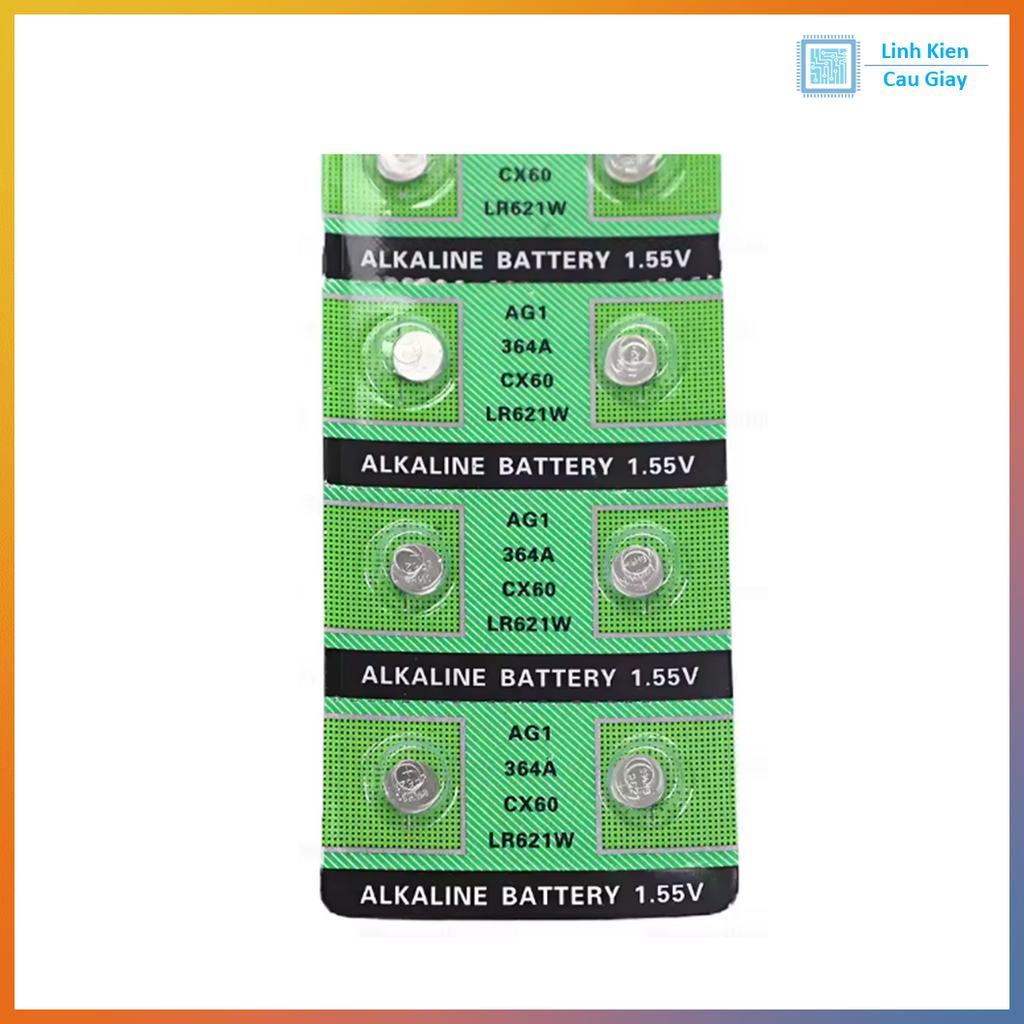 Pin LR621 (AG1) loại vỉ (1 viên)