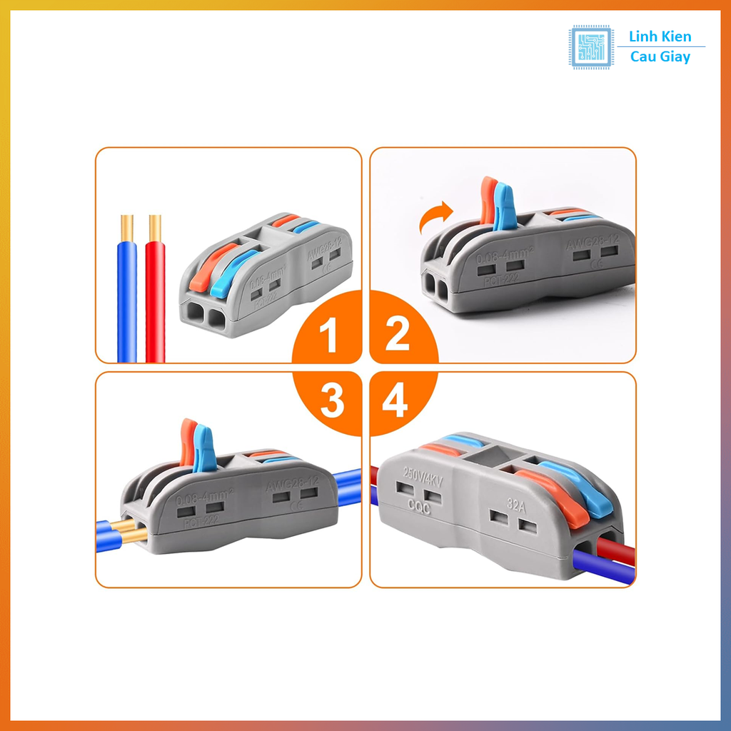 Jack Nối Dây 2 Chân 0.08-4.0MM SPL-2