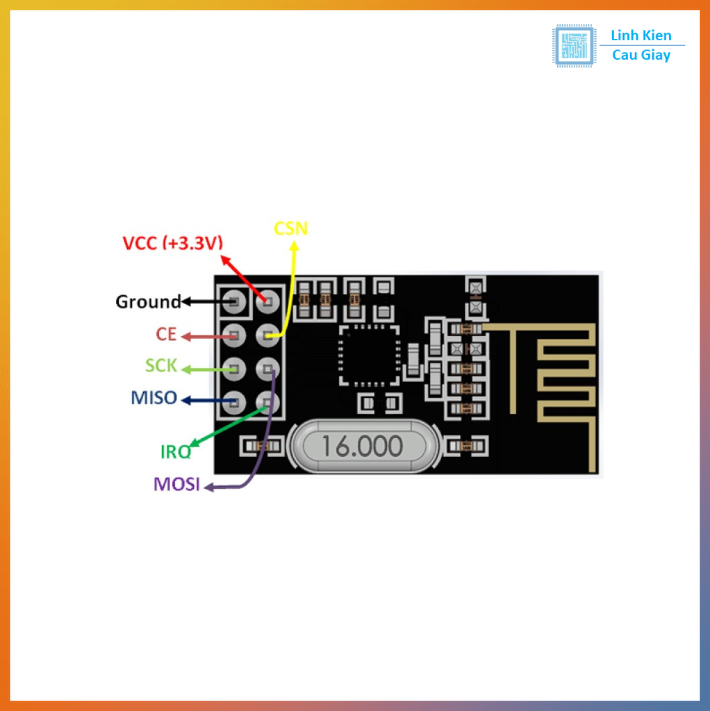Module NRF24L01+ 2.4GHz