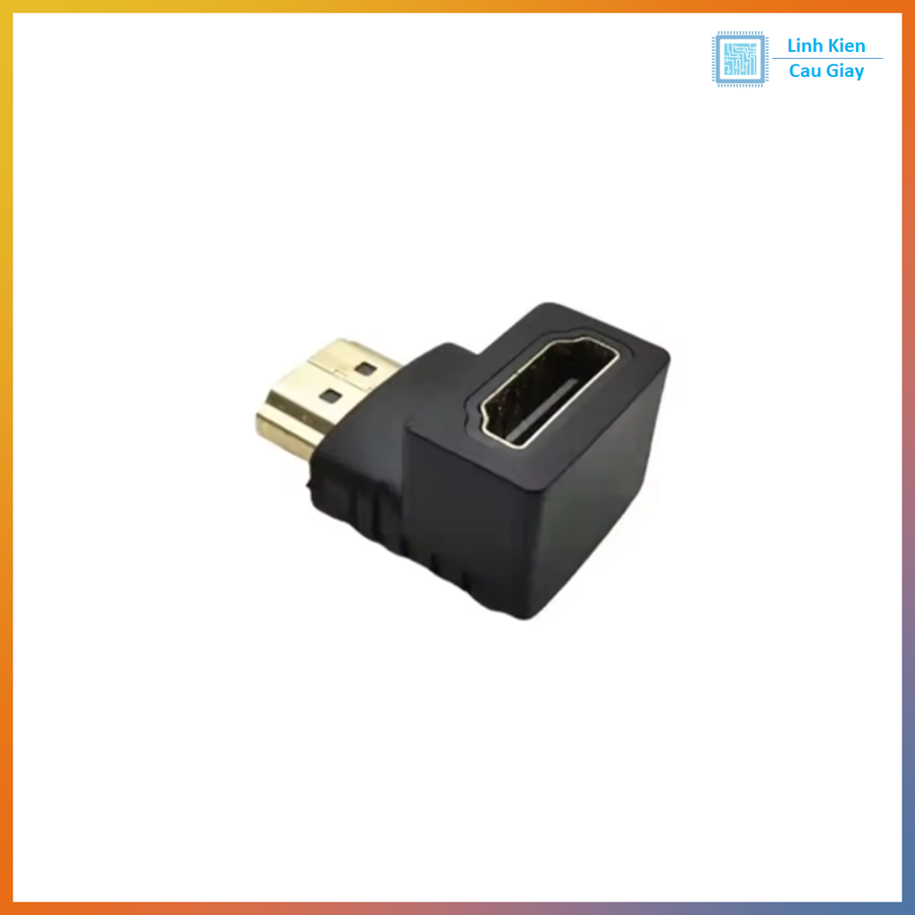 Đầu nối cáp HDMI âm sang dương vuông góc 90 độ
