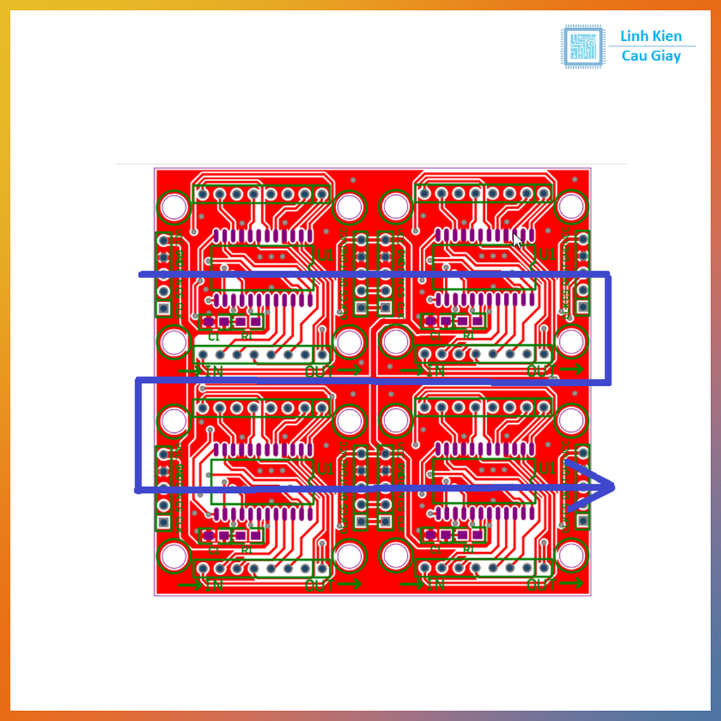 Module Hiển Thị 4 Led Ma Trận MAX7219 2*2 hình vuông