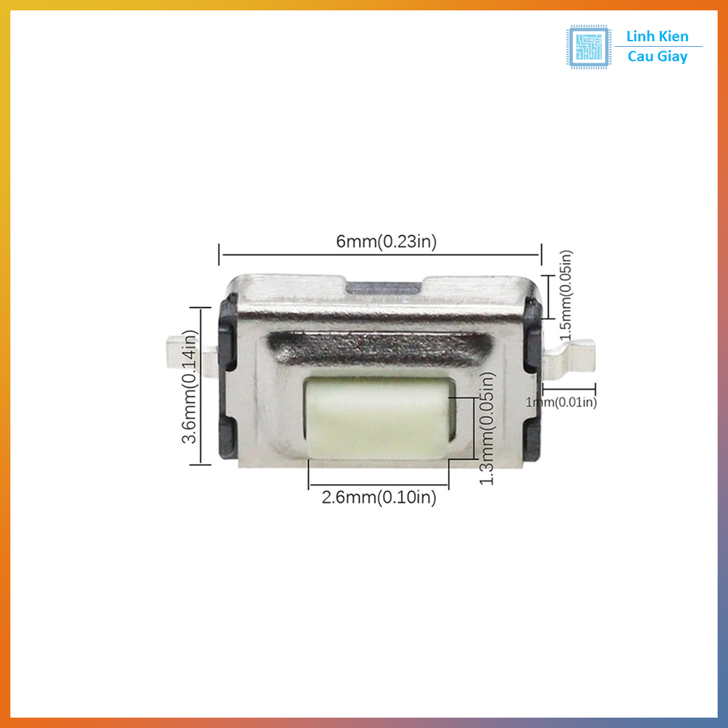 Nút nhấn 2 chân 3×6×2.5mm SMD – công tắc nhấn tact SMD