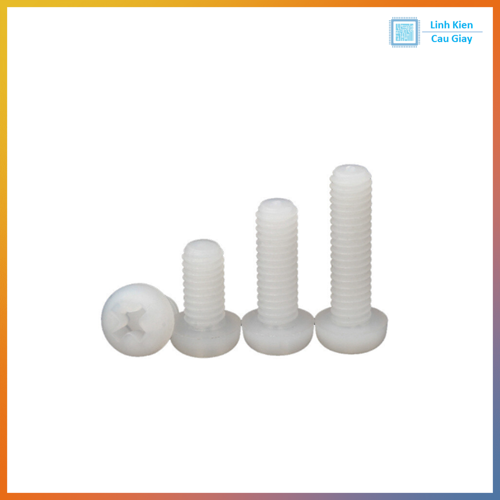 Vít nhựa M3 độ dài tùy chọn (Giá: 10c)