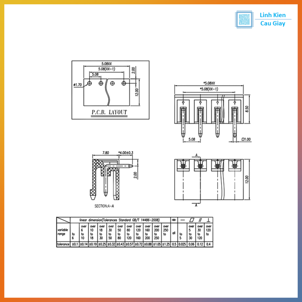 Connector 2EDG5.08 - 5.08MM ( Xanh Cong)