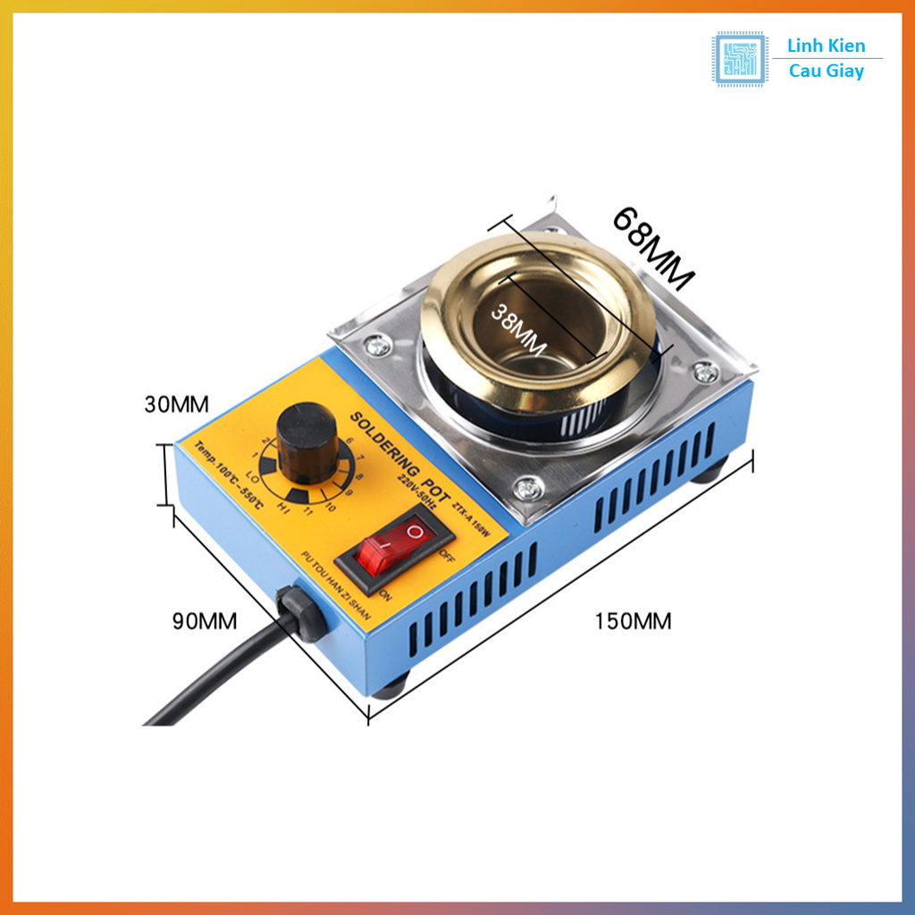 Bể hàn nhúng thiếc mini – Phi 38/50/80mm