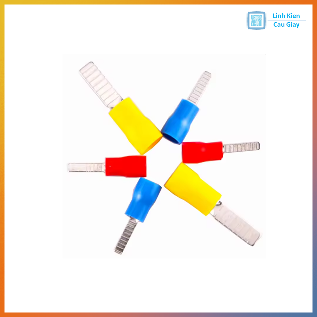 Đầu cos dây điện pin DBV Màu đỏ (10 chiếc)