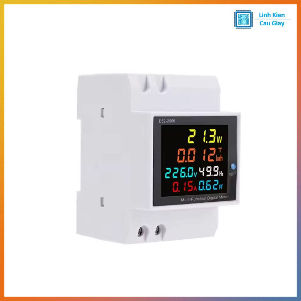 Đồng hồ đo điện áp D52-2066 6 trong 1 đa năng 40V - 300V 100A (Công tơ điện tử)