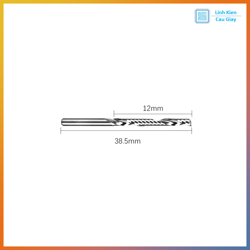 Mũi phay dao xoắn 1 me Phi 3,175
