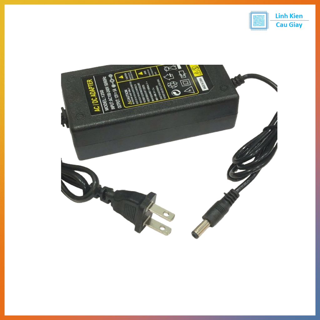 Nguồn Adapter 12V5A đầu ra Jack DC 5.5*2.5mm