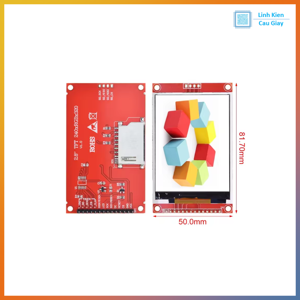 Màn hình LCD TFT 2.8 Inch Giao tiếp SPI ST7789