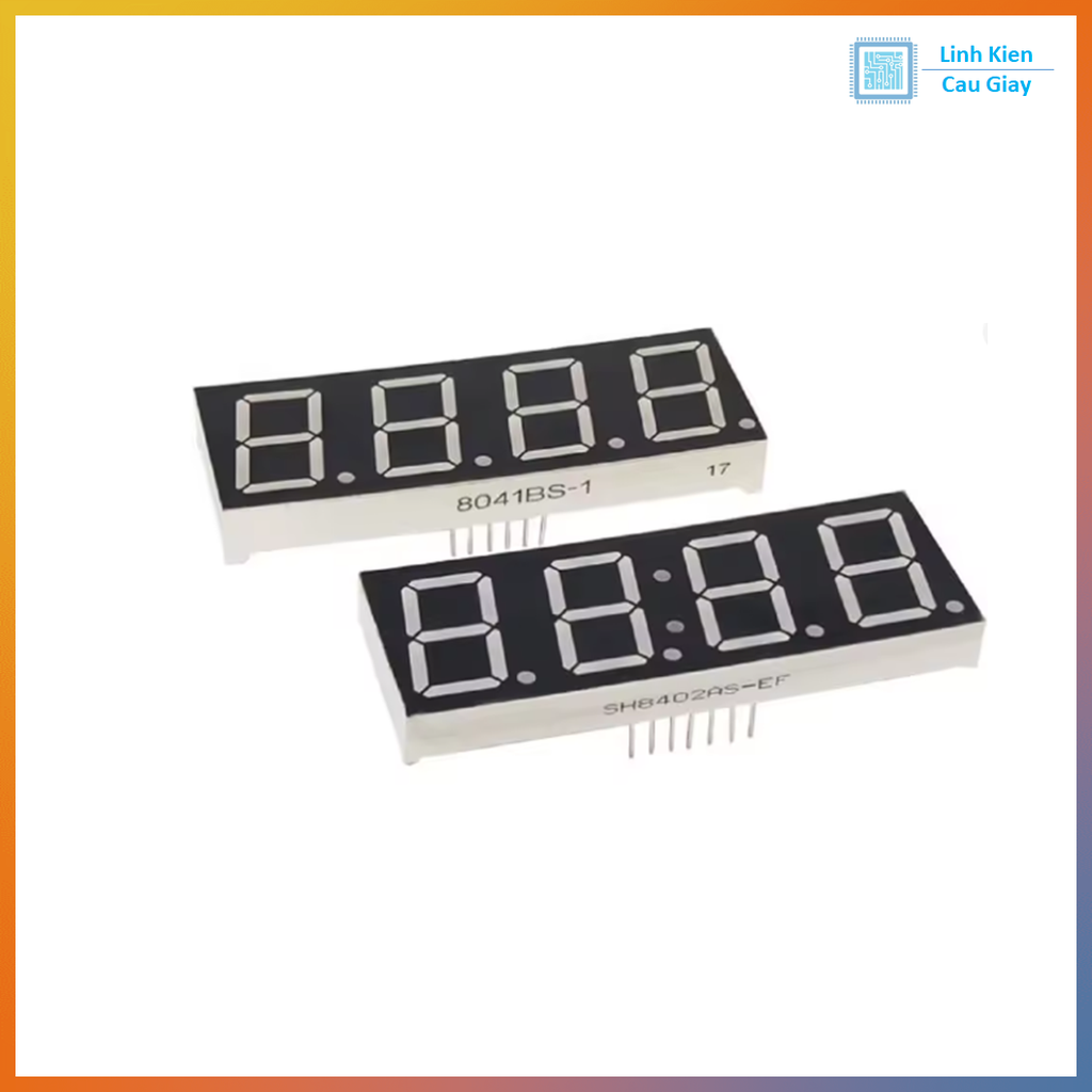 Led 7 thanh đồng hồ Anot Chung - Sáng Đỏ