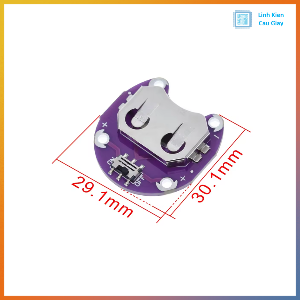 Đế gắn pin cúc áo CR2032 LilyPad