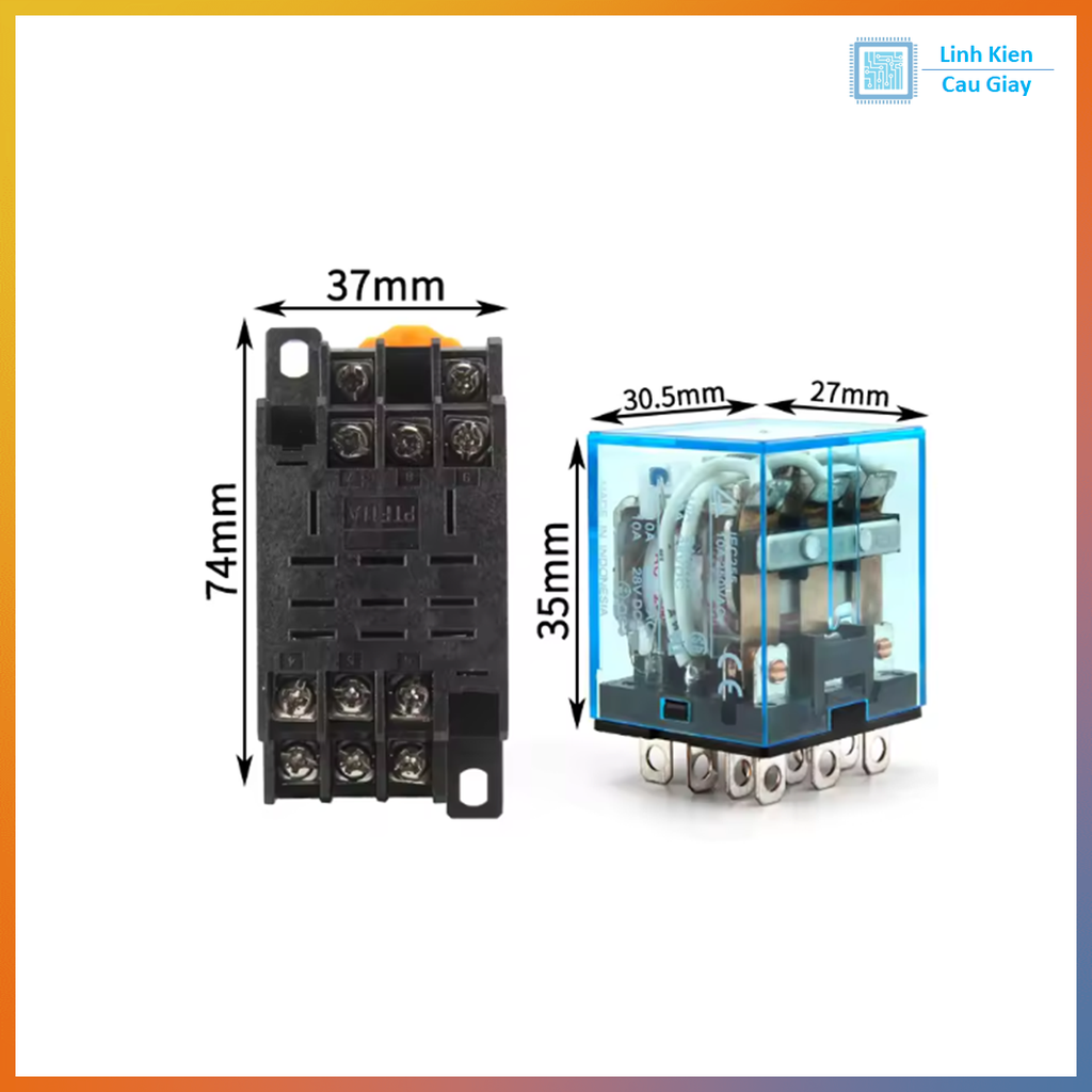 Relay trung gian HH63P 11 chân