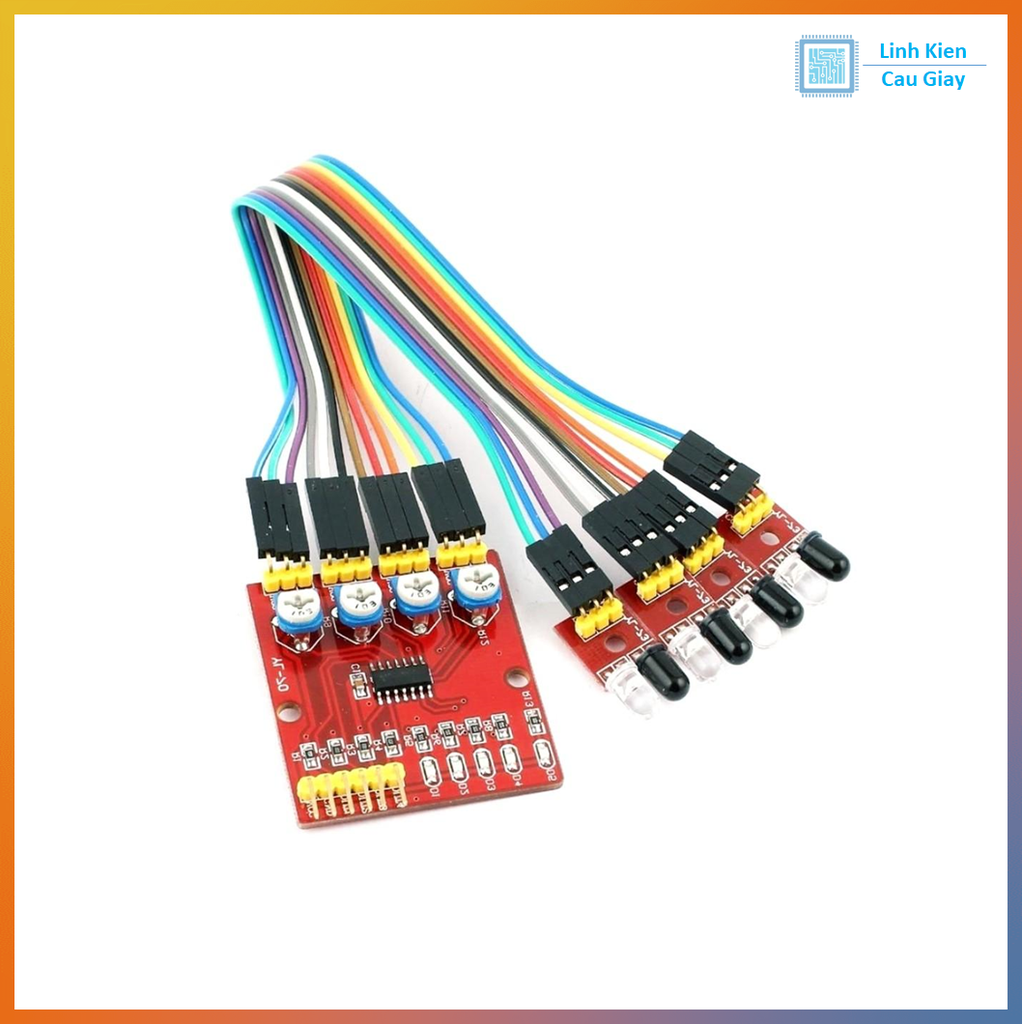 MODULE HỒNG NGOẠI V4 - DÒ ĐƯỜNG PHÁT HIỆN MÀU ĐEN-TRẮNG