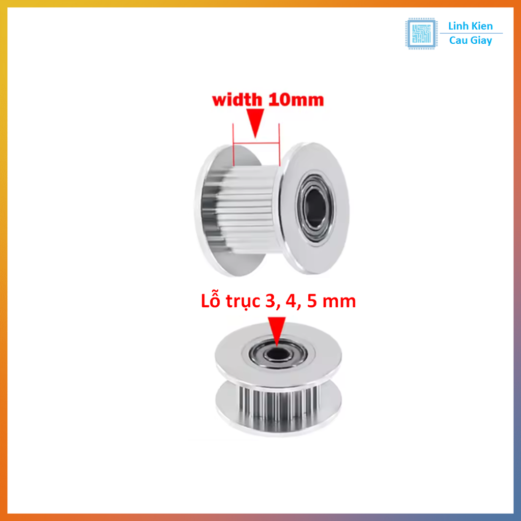 Puly căng đai GT2 20 Răng Rộng 10mm