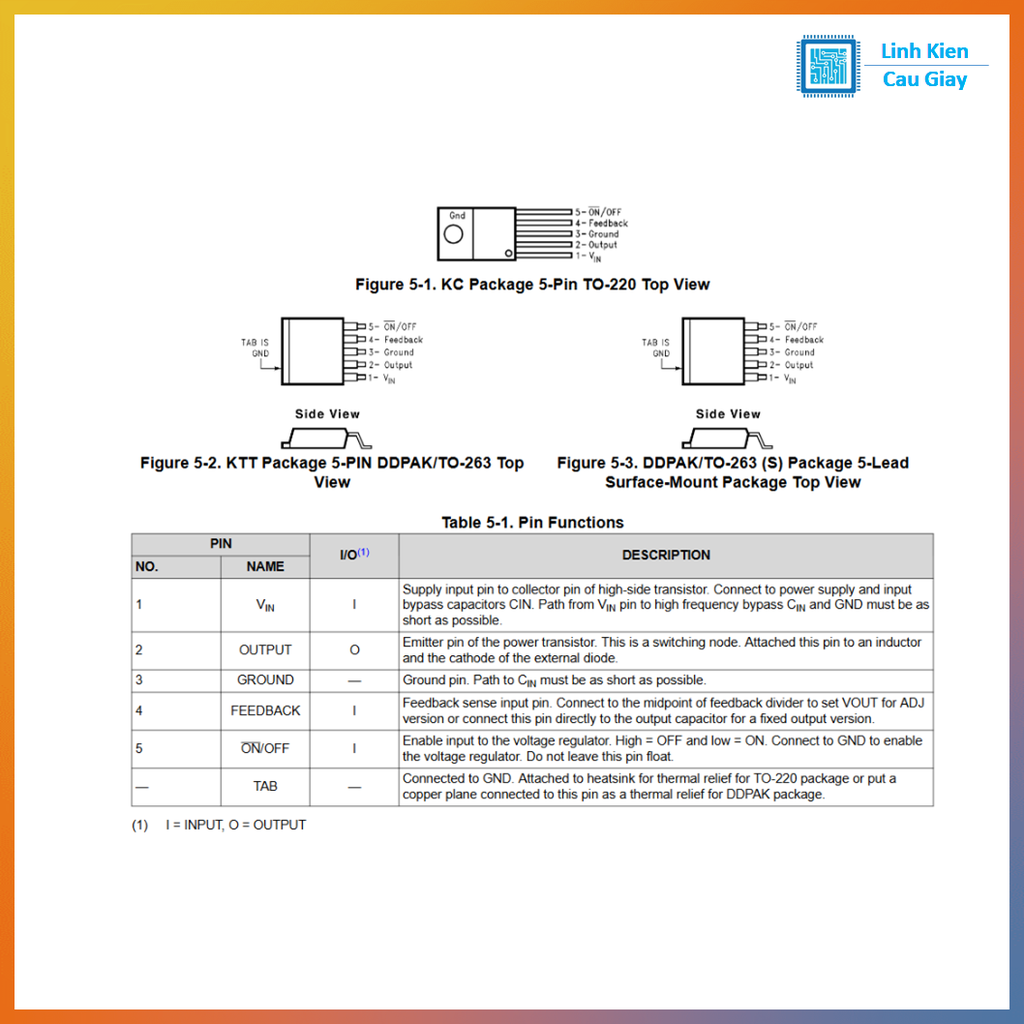 Linh kiện LM2576S-12V TO-263-5