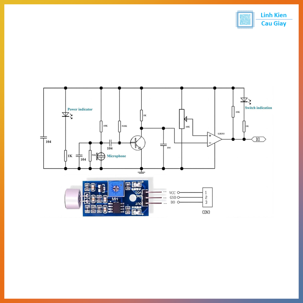Module Cảm Biến Âm Thanh Dùng Cho Arduino