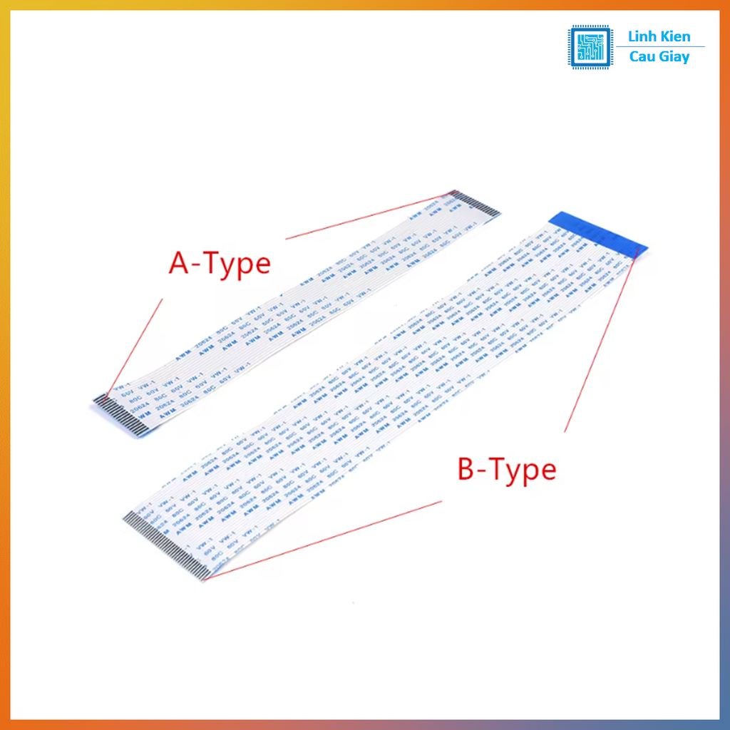 Cáp FFC/FPC 0.5mm Dài 300mm (Cáp thuận AA)