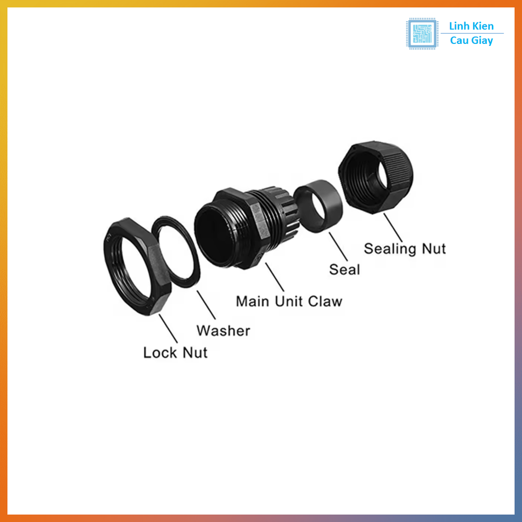 Ốc siết cáp, bảo vệ dây điện, chống nước PG