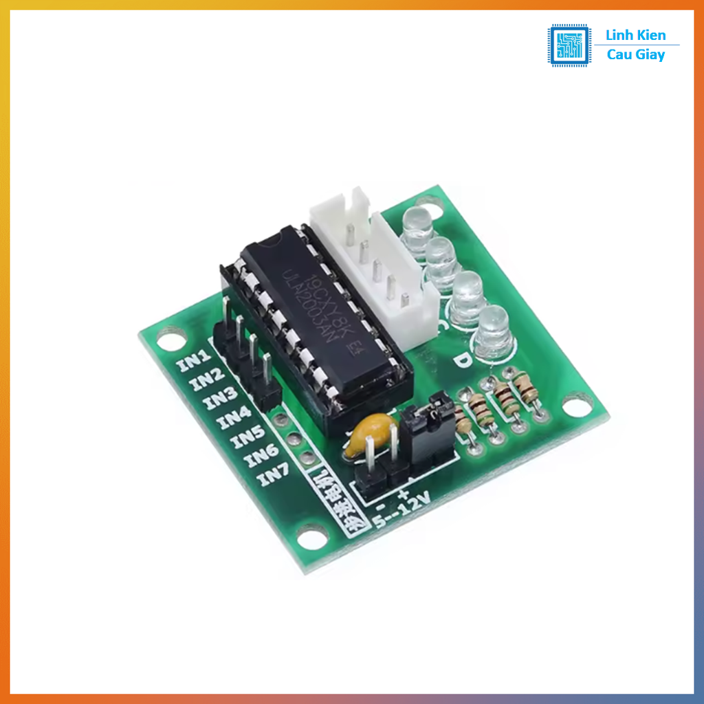Mạch Điều Khiển Động Cơ Bước ULN2003 + Động Cơ Bước 5V