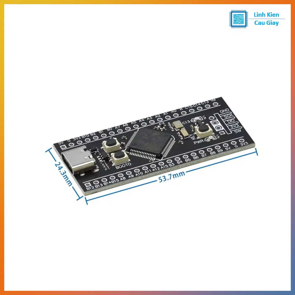 Kit phát triển STM32F401RCT6 Type-C (BOOT/RESET)