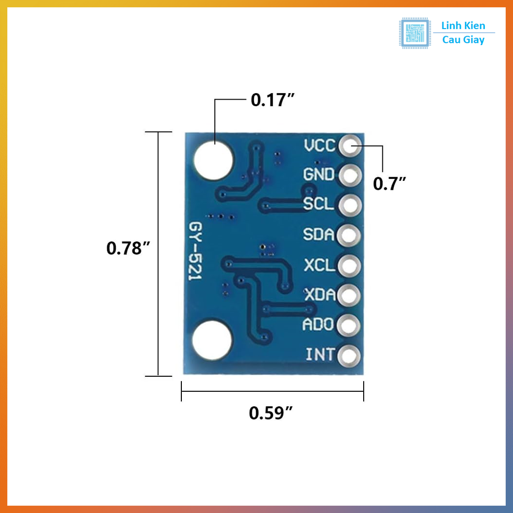 Module Cảm Biến Góc Gia Tốc MPU6050 GY-521