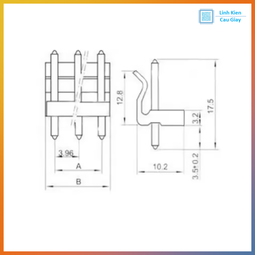 Header VH3.96 Đực Thẳng (10 con)