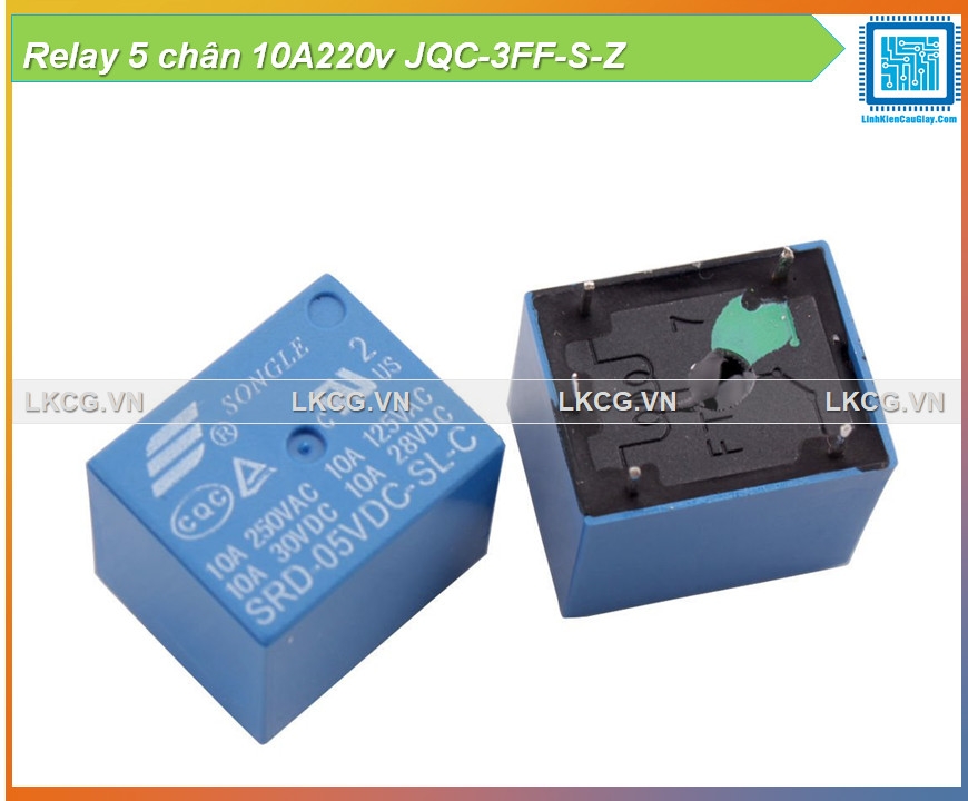 Relay 5 chân 10A220v JQC-3FF-S-Z