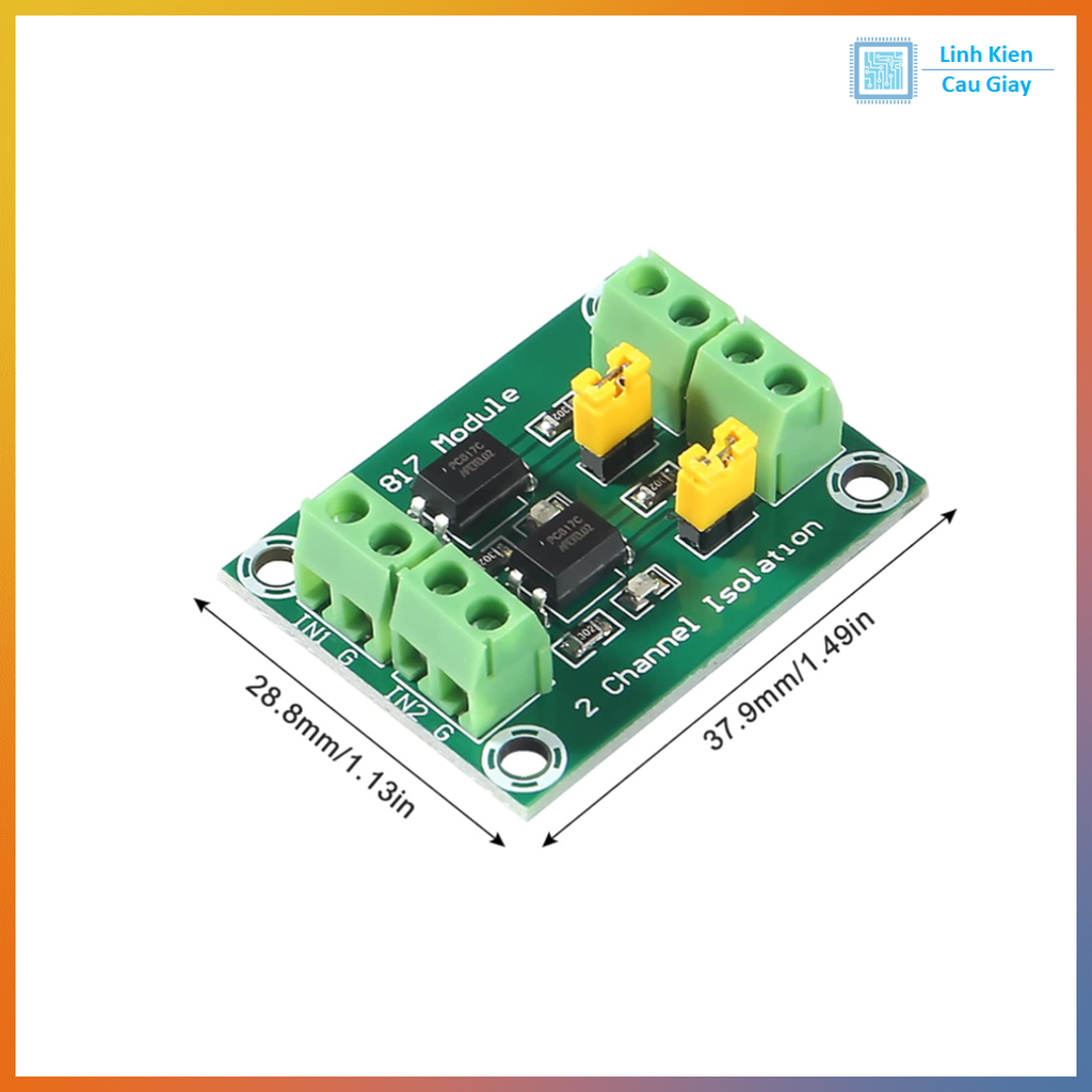 Module Opto Cách Ly 2 Kênh PC817