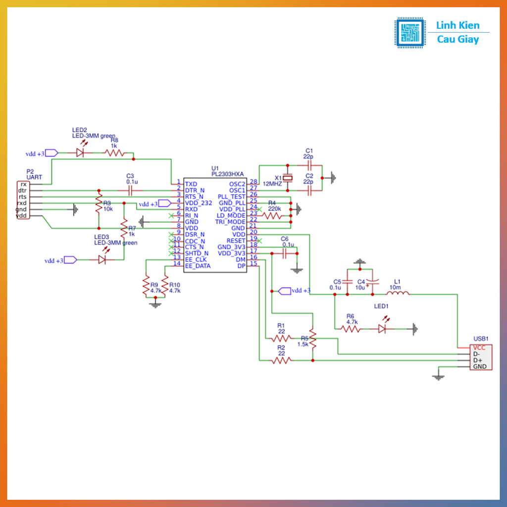 Linh kiện IC PL2303HX chân dán SSOP28
