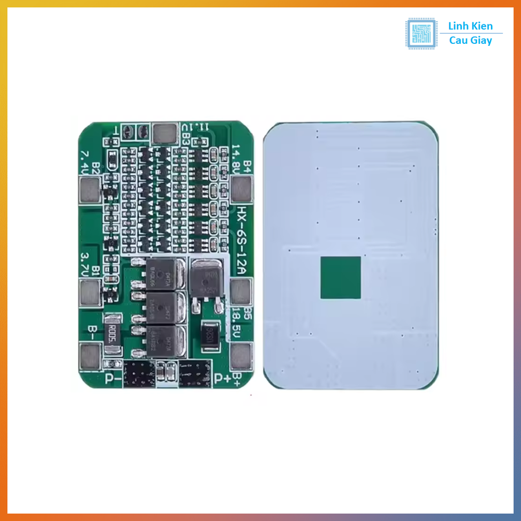Mạch sạc và bảo vệ pin 6 Cell 15A lithium 18650