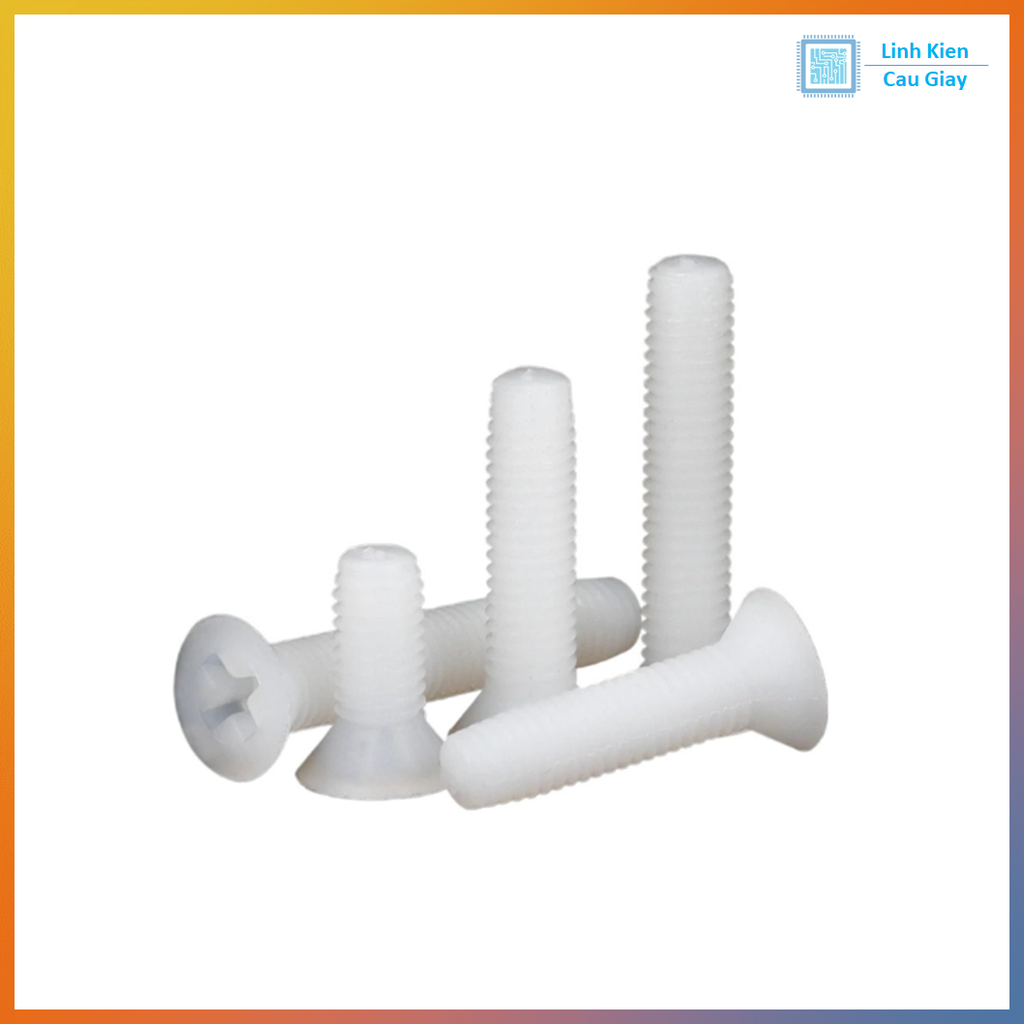 Vít nhựa M3 độ dài tùy chọn (Giá: 10c)