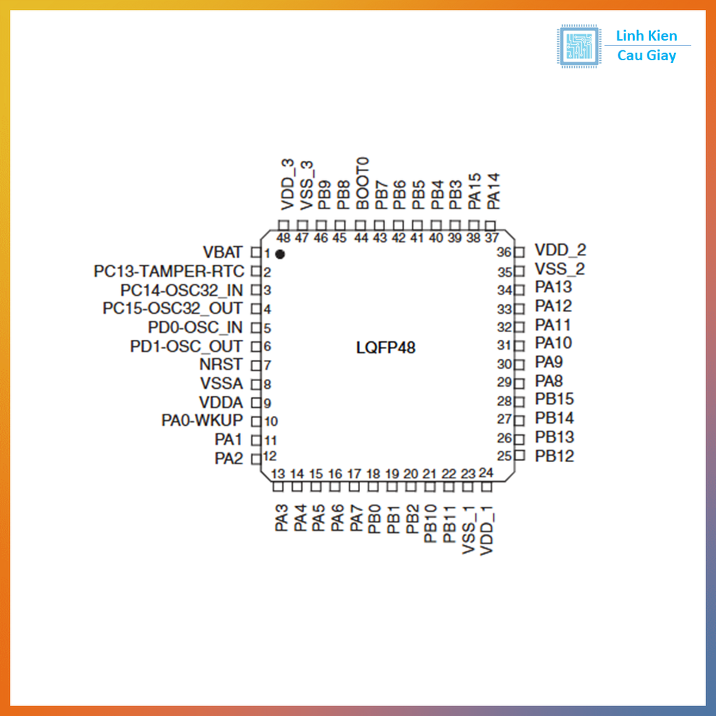 STM32F103C6T6A LQFP48