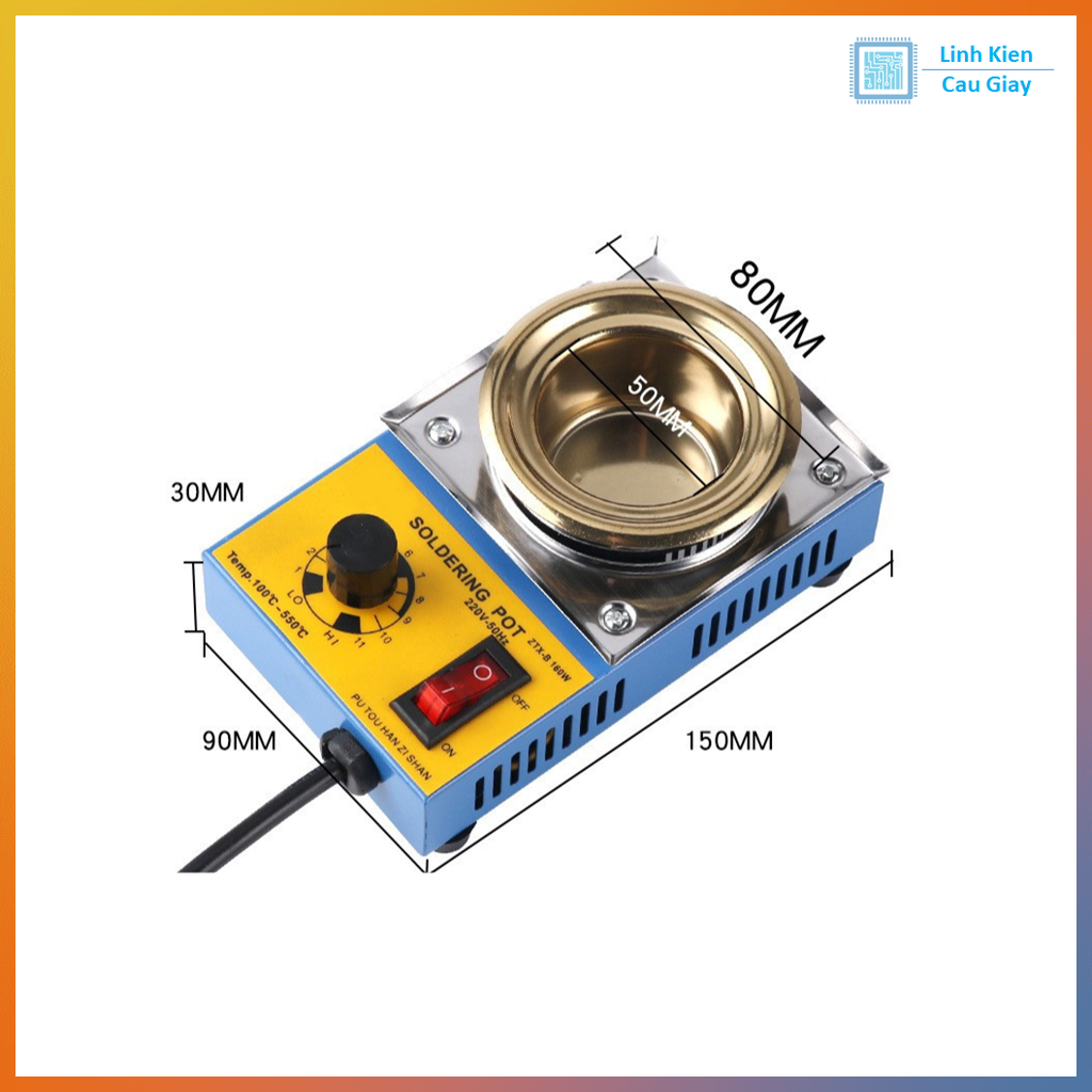 Bể hàn nhúng thiếc mini – Phi 38/50/80mm