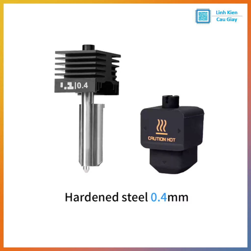 Cụm đầu phun Hotend Bambu Lab A1/A1 Mini/H2D Nozzle thép cứng