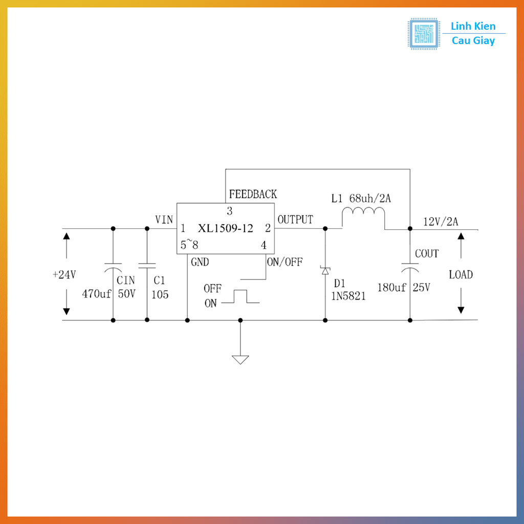 Linh kiện XL1509-12V SMD SOP8
