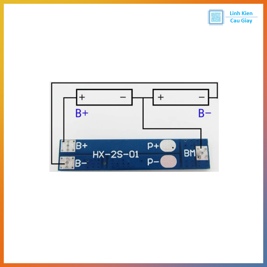 Mạch Sạc và Bảo Vệ Pin 7A Nối Tiếp 2 Cell 18650