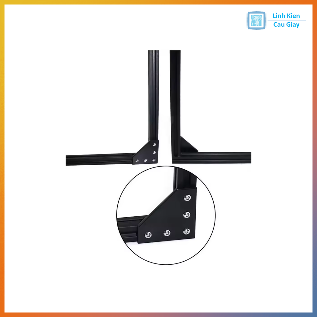 Ke góc vuông 90 độ L nhôm 3030 đen