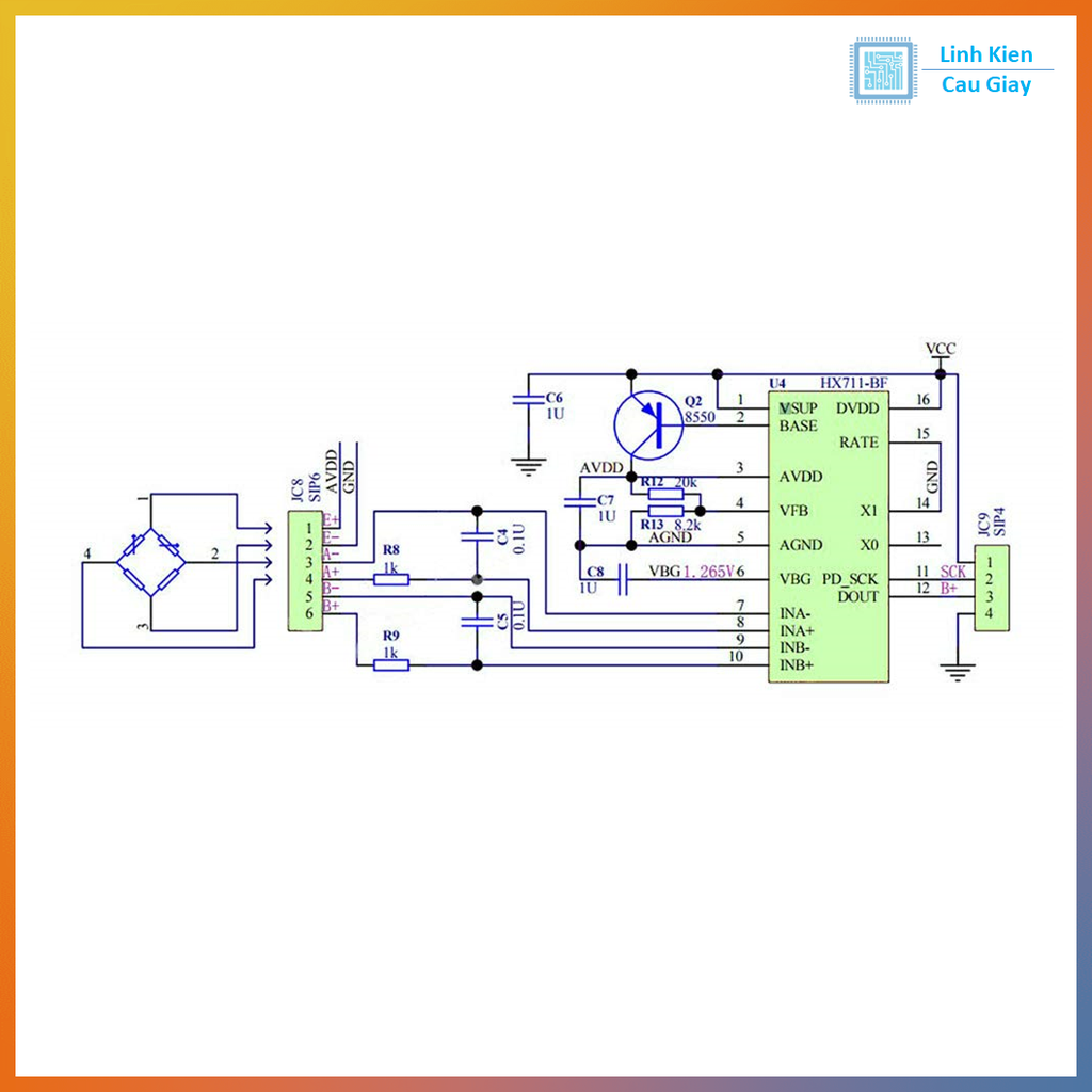 Module HX711 – Bộ Khuếch Đại Tín Hiệu Loadcell 24-bit