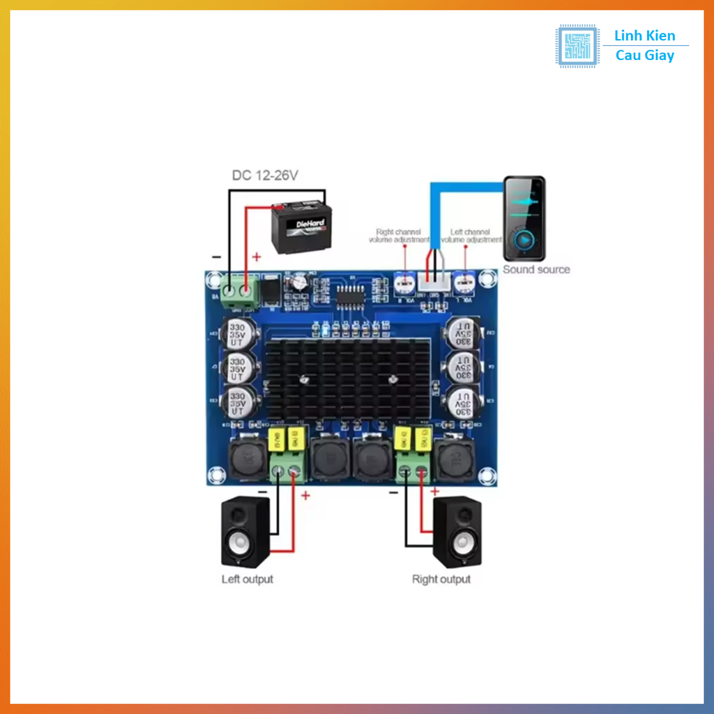 Module Khuếch Đại Âm Thanh XH-M543 120W*2