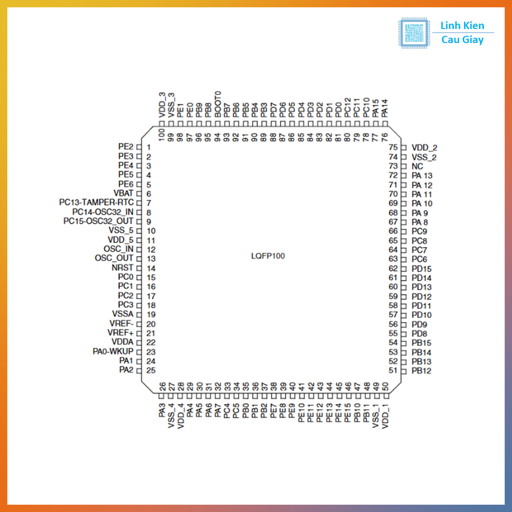 STM32F103VET6 LQFP-100
