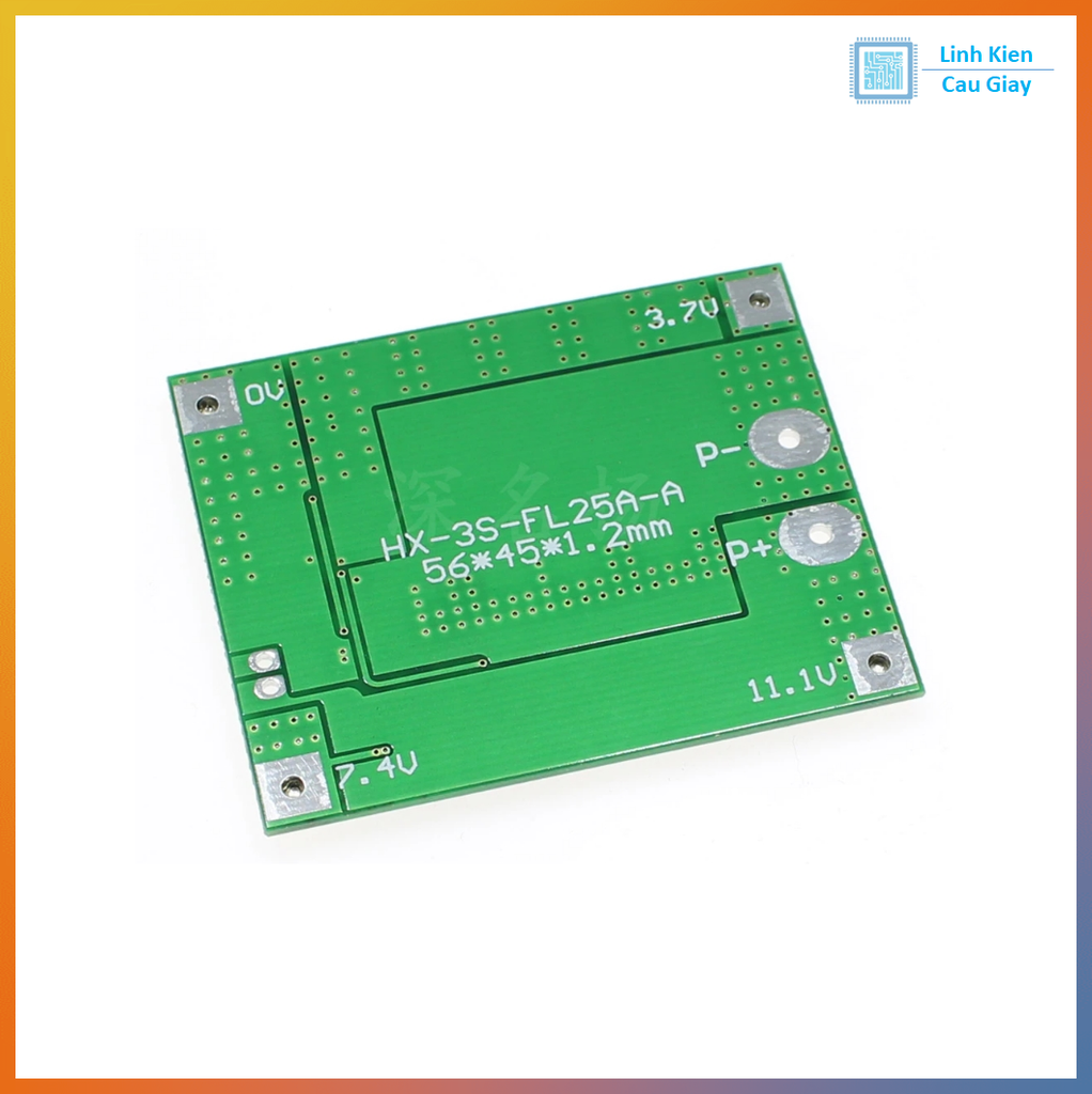 Mạch sạc cân bằng và bảo vệ pin 3Cell 18650 25A