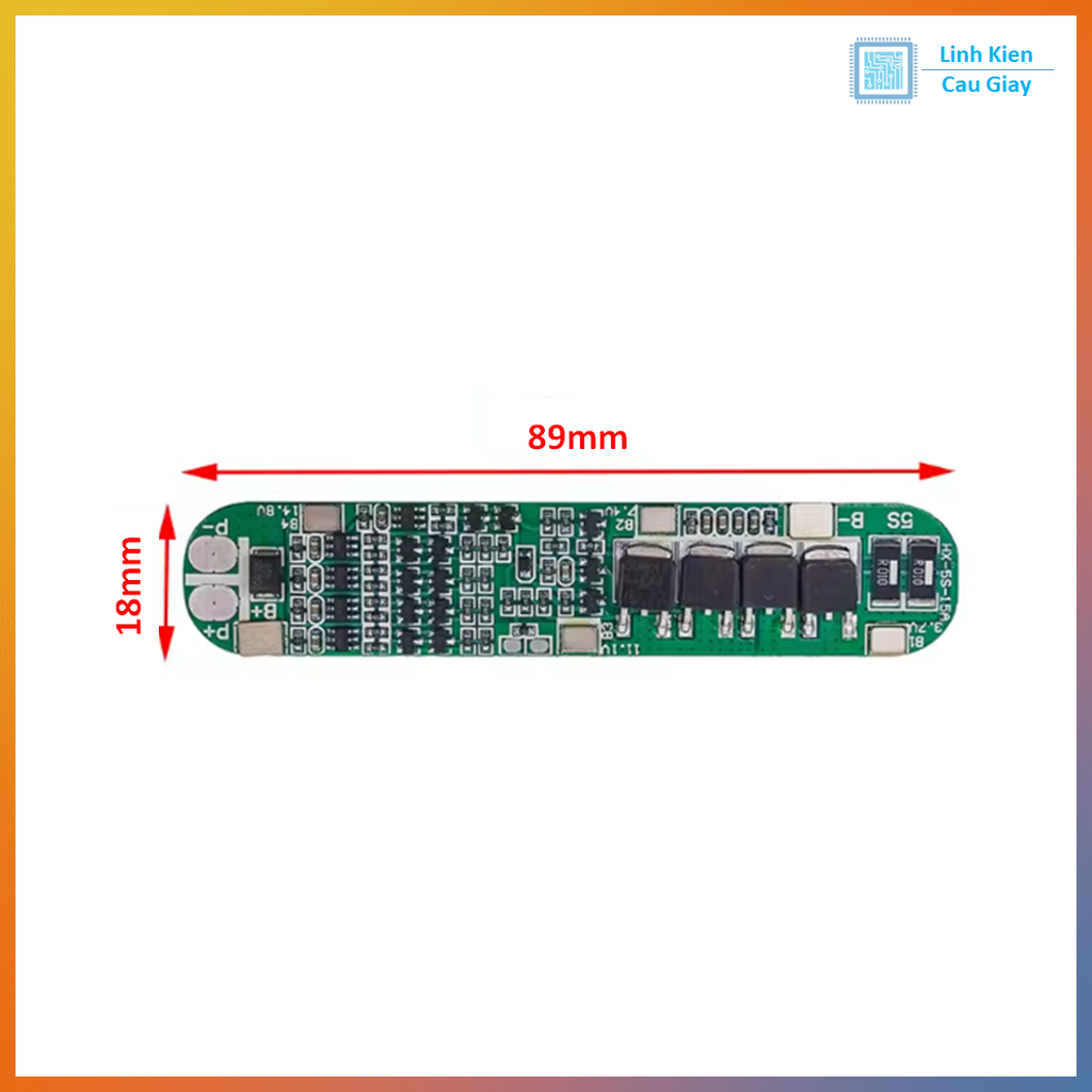 Mạch sạc và bảo vệ pin 5 Cell 15A lithium 18650