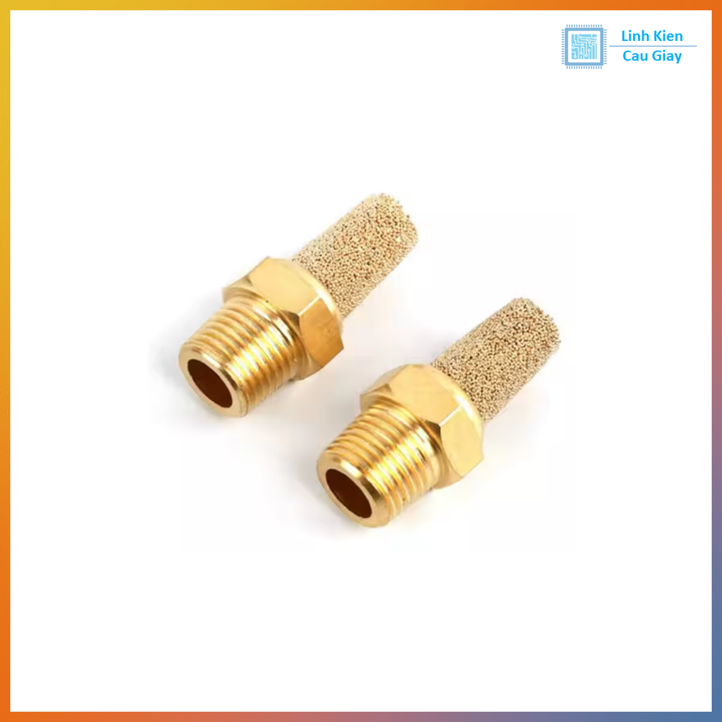 Giảm thanh khí nén bằng đồng, giảm âm khí nén chống ồn chống bụi bẩn vào van điện từ khí nén