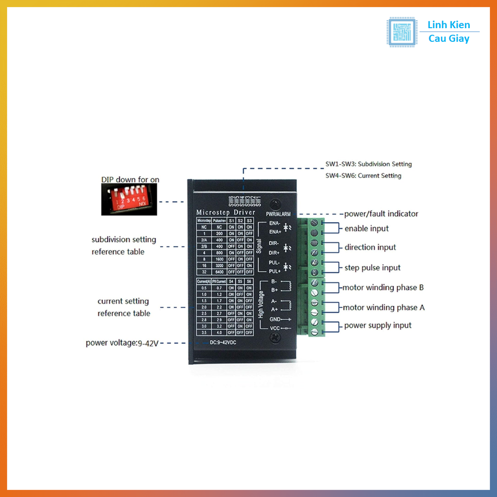 Module TB6600 Stepper Motor 4A - 42VDC