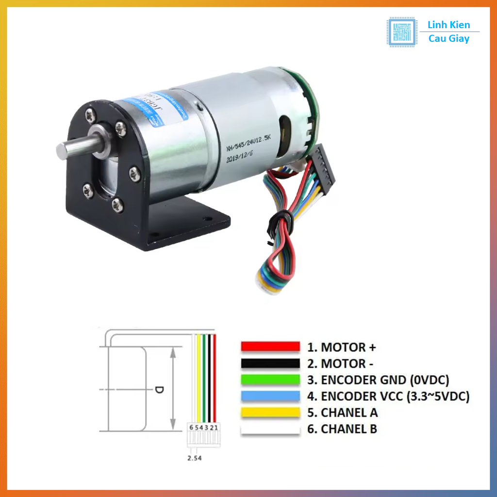 Động Cơ DC Servo JGB37-545 12VDC
