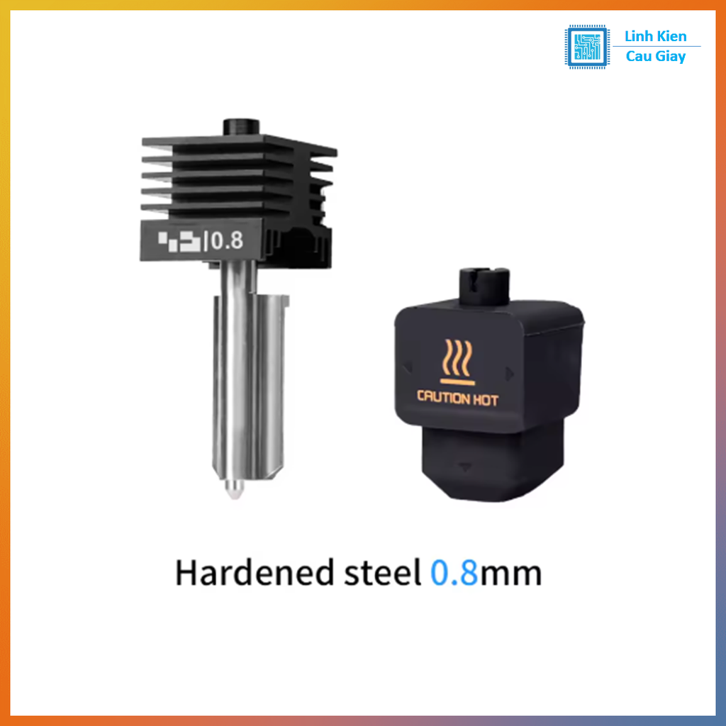 Cụm đầu phun Hotend Bambu Lab A1/A1 Mini/H2D Nozzle thép cứng